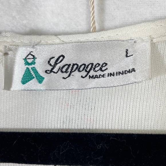 Lapogee Women White Paisley Floral Print Maxi Wrap Dress Size L Rayon Boho - Picture 4 of 11